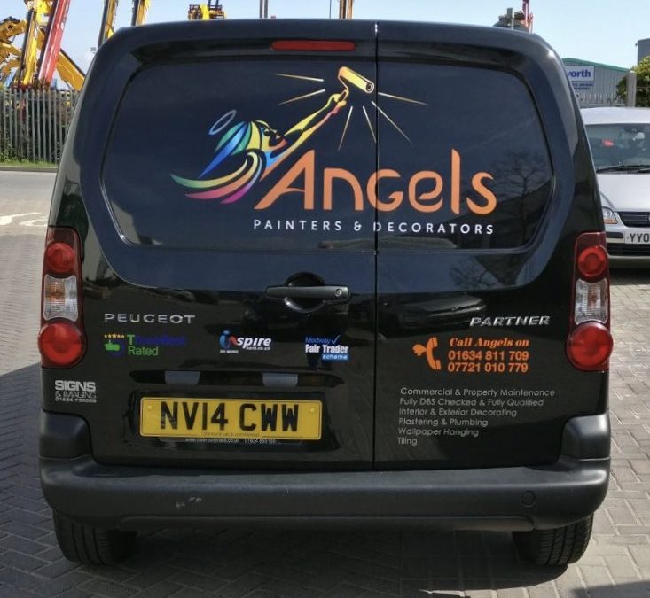 Painting & Decorating Signwriting for Van adds a Splash of Colour  !!