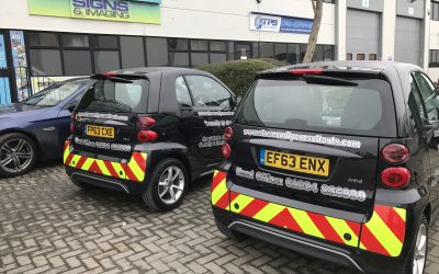 Smart Cars get Chapter 8 Reflective signage with branding